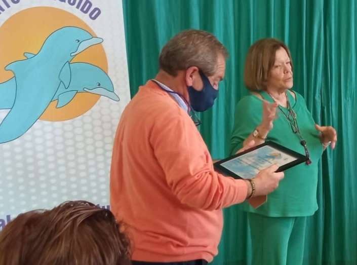 Edelia Padrón en un reciente acto del colectivo de La Garita/TA.